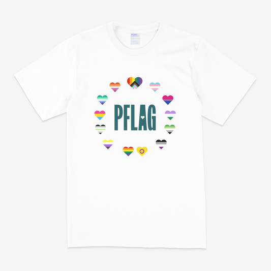 Circle of Pride - Wide-Cut Crewneck Short Sleeve T-Shirt (White)
