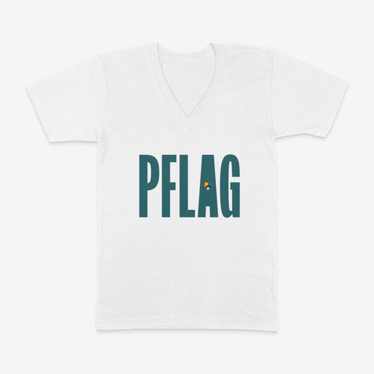 #PFLAGProud Progress - Wide-Cut V-Neck Short Sleeve T-Shirt (PM)