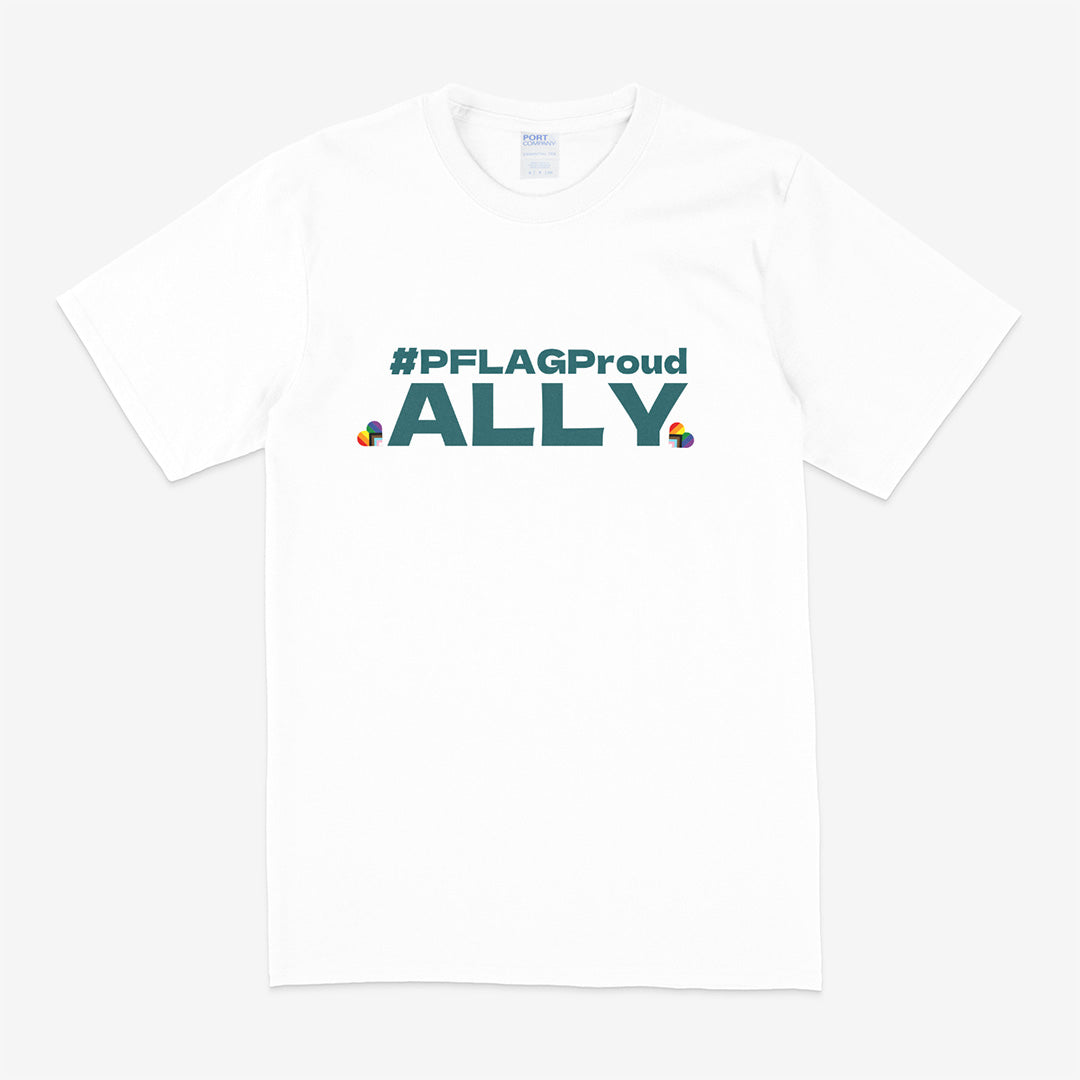 #PFLAGProud Ally - Crewneck T-Shirt