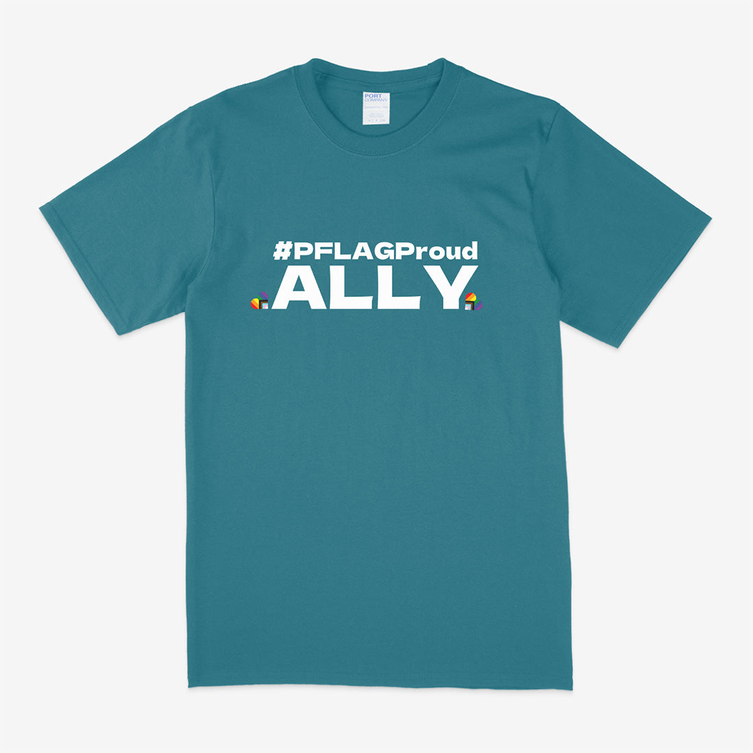 #PFLAGProud Ally - Crewneck T-Shirt